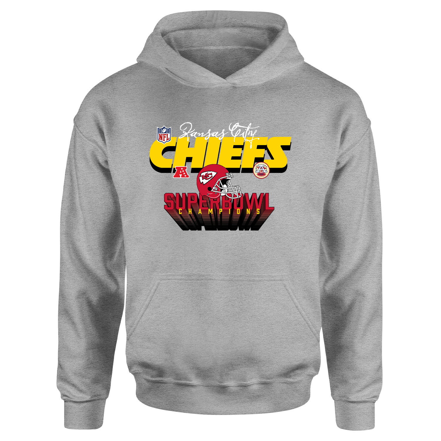 Kansas City Chiefs SB Champions Hoodie XL - Gri