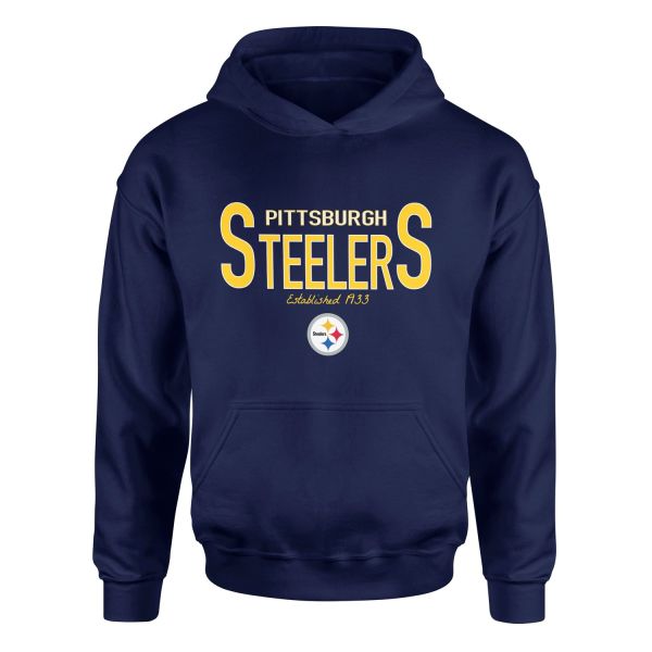 Pittsburgh Steelers Established 1933 Hoodie L - İndigo Mavisi