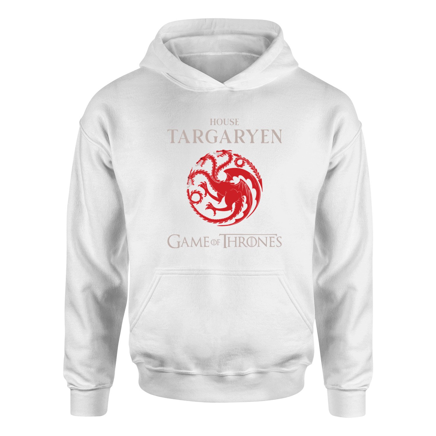 House Targaryen Hoodie XXL - Beyaz