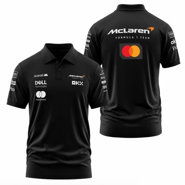 McLaren Racing Teamline White Polo Tişört L - Siyah