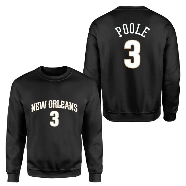 Jordan Poole New Orleans Forma Sweatshirt L - Siyah
