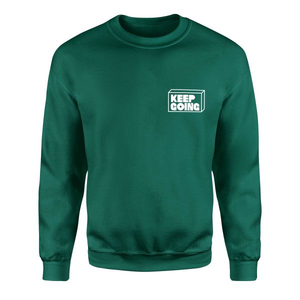 Keep Going Sweatshirt M - Nefti Yeşili