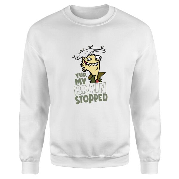 Yup, My Brain Stopped Sweatshirt XL - Beyaz
