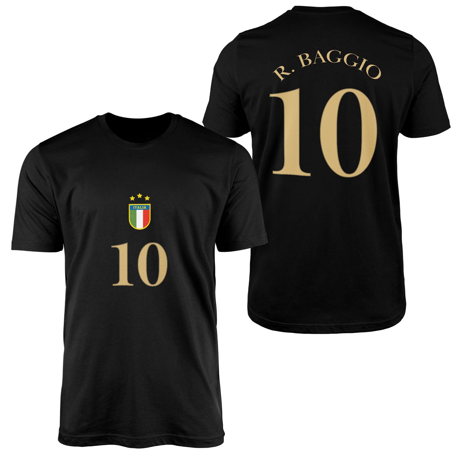 Roberto Baggio 10 Forma Tişört L - Siyah