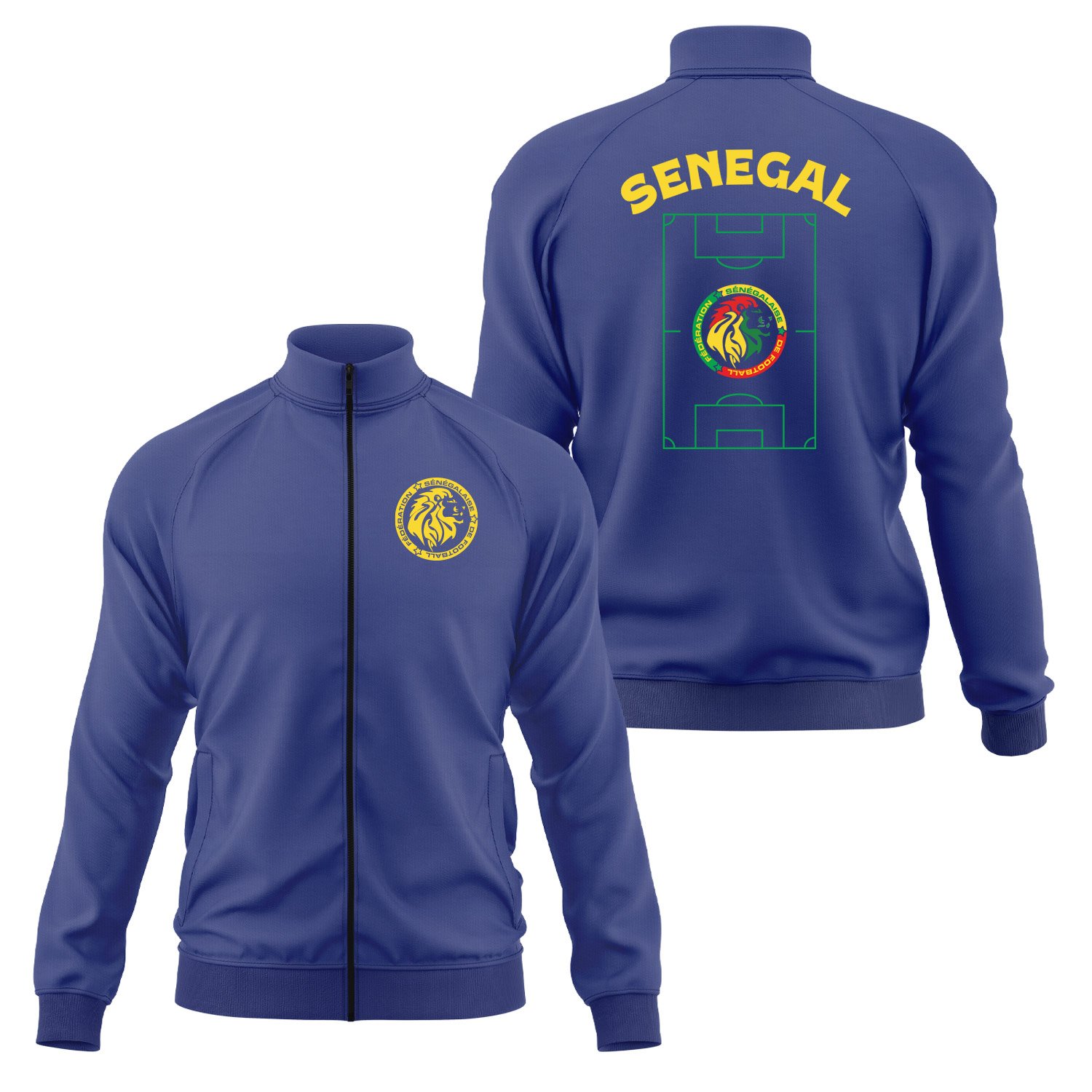 Senegal Dünya Kupası 2026 Fermuarlı Sweatshirt XL - İndigo Mavisi