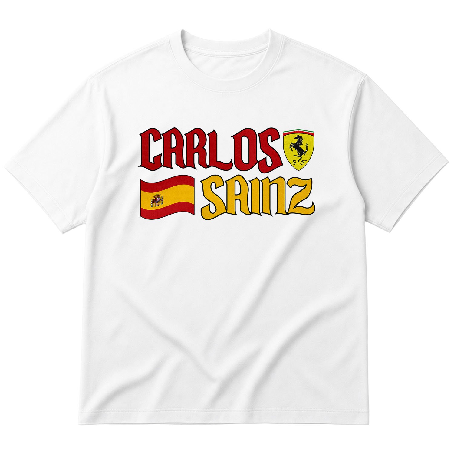Carlos Sainz Spanish Matador Oversize Tişört XL - Beyaz