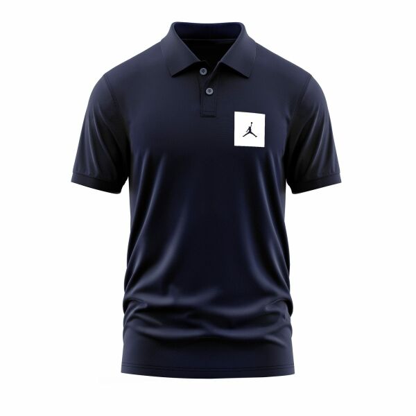 Air Jordan White Patch Polo Tişört M - İndigo Mavisi
