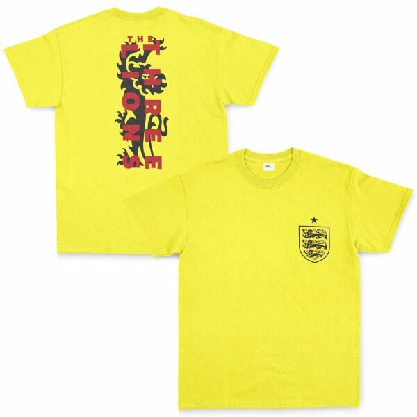 Three Lions | İngiltere Tişört L - Sarı