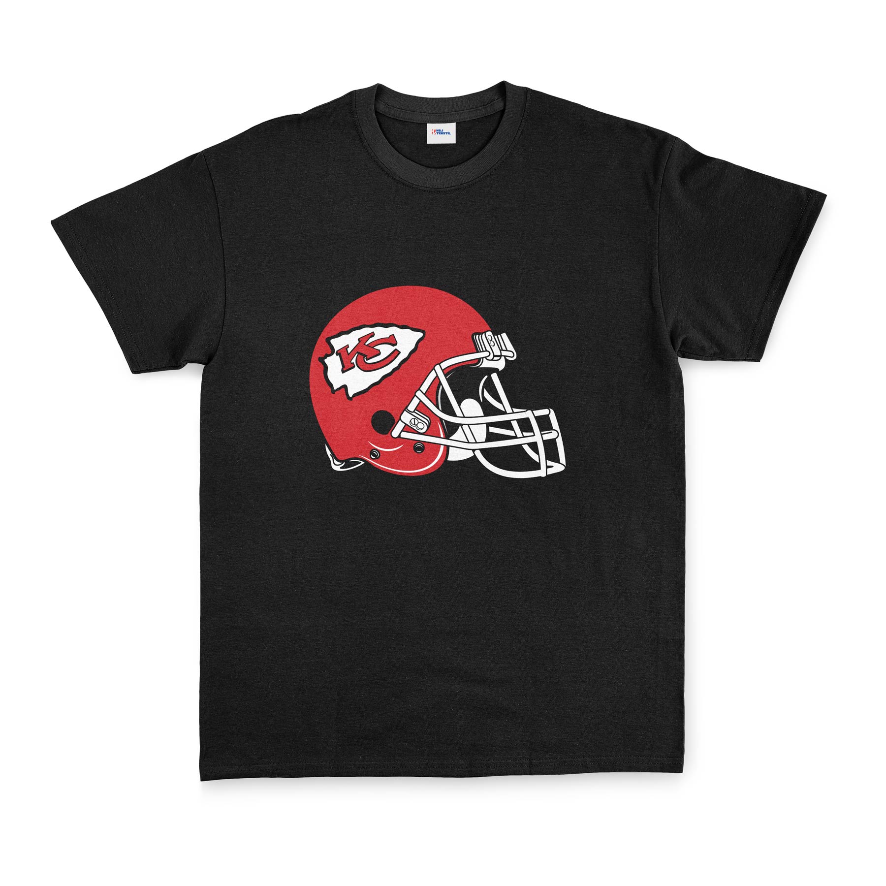 Kansas City Chiefs Helmet Tişört L - Siyah