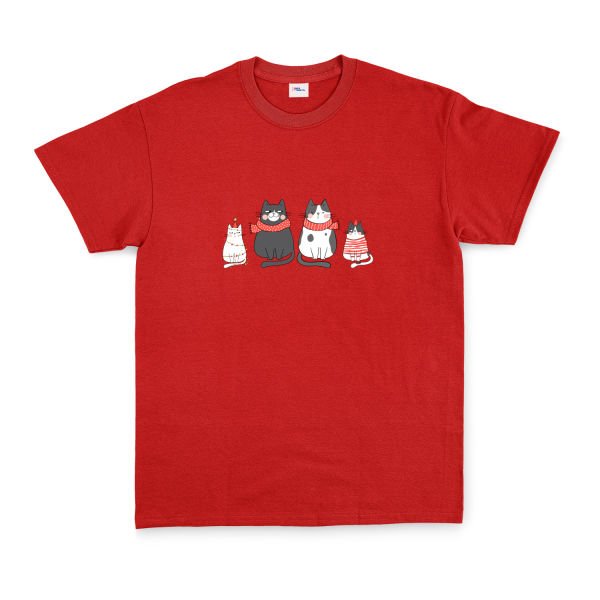 Cat Family Tişört S - Kırmızı
