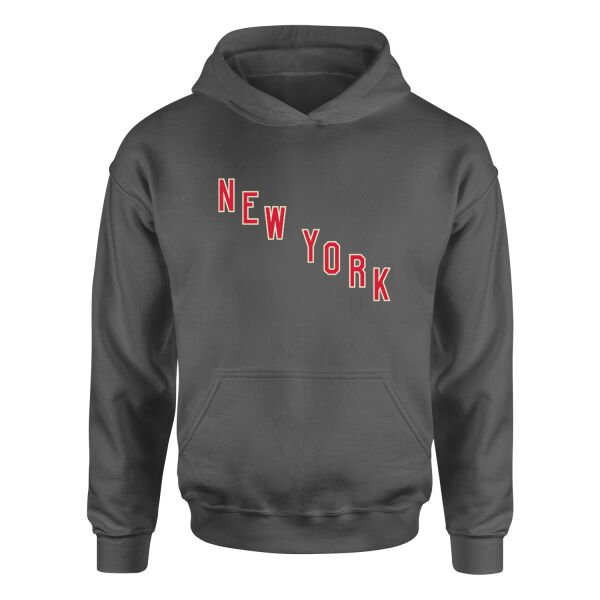 New York Rangers Shield Hoodie XL - Füme