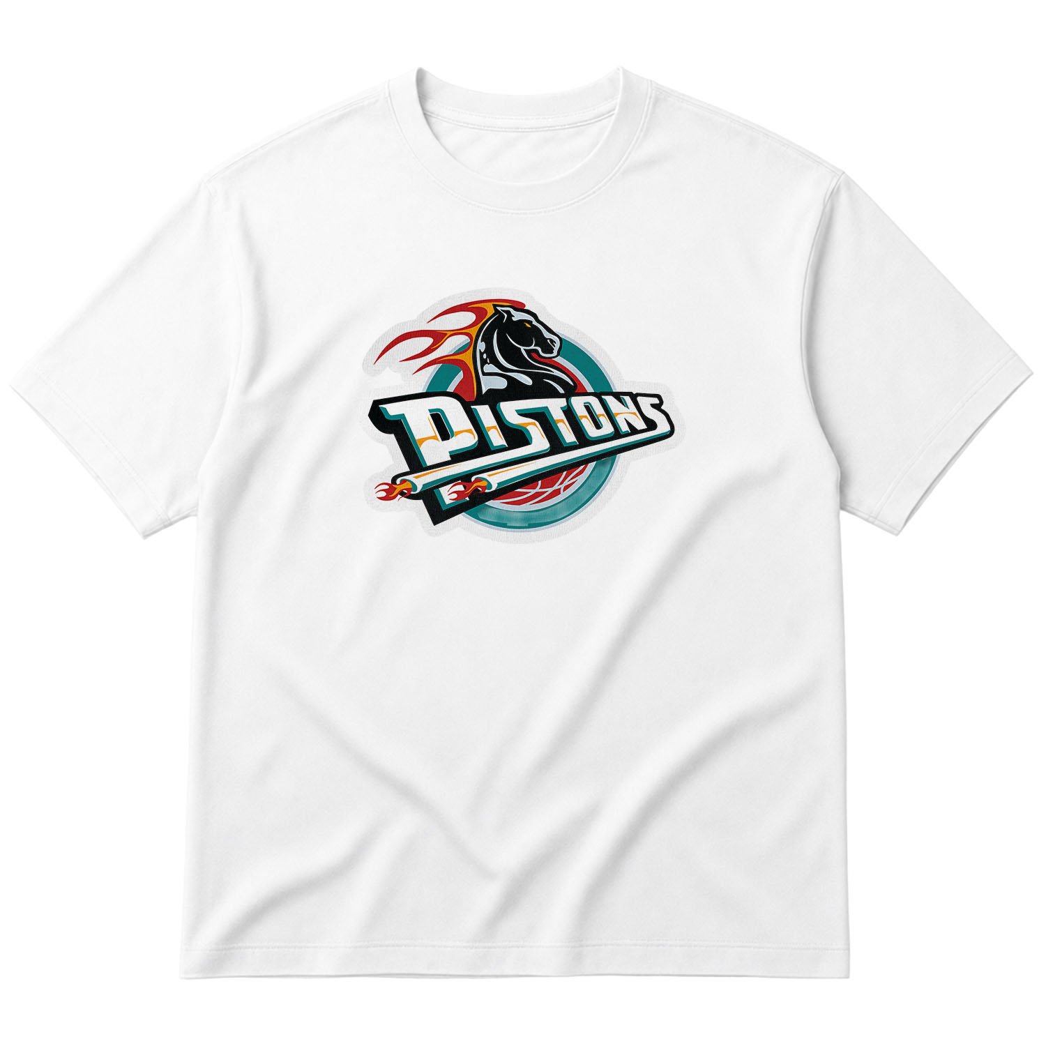 Detroit Retro Oversize Tişört M - Beyaz