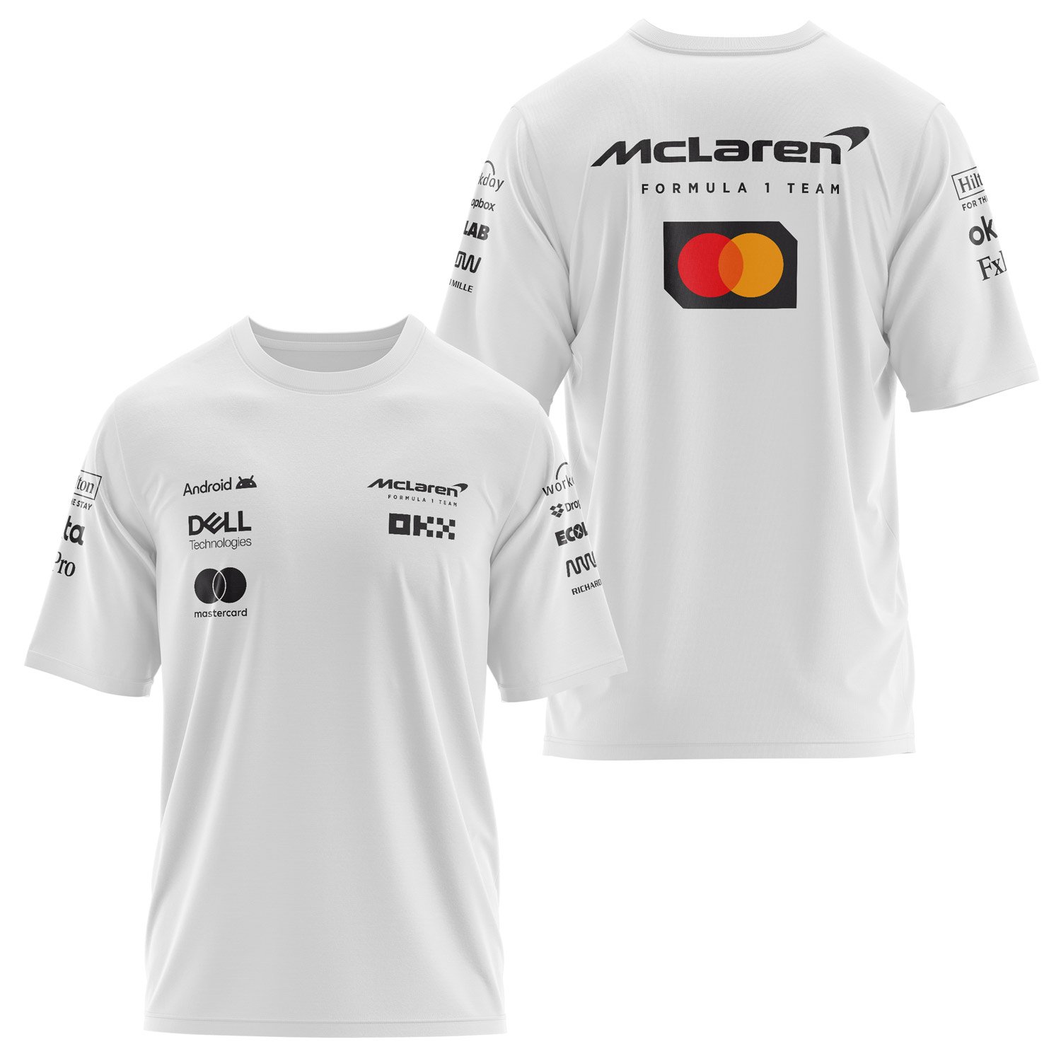 McLaren Racing 2025 Teamline Oversize Tişört XL - Beyaz