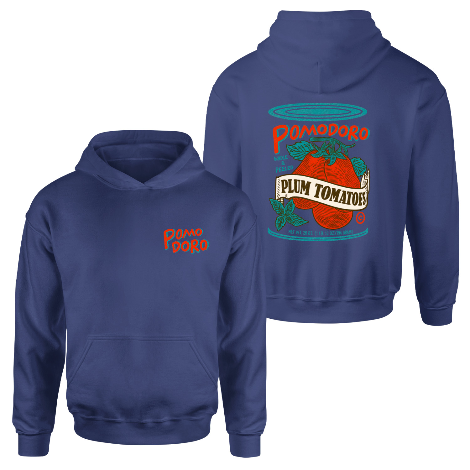 Pomodoro Whole & Peeled Hoodie S - İndigo Mavisi