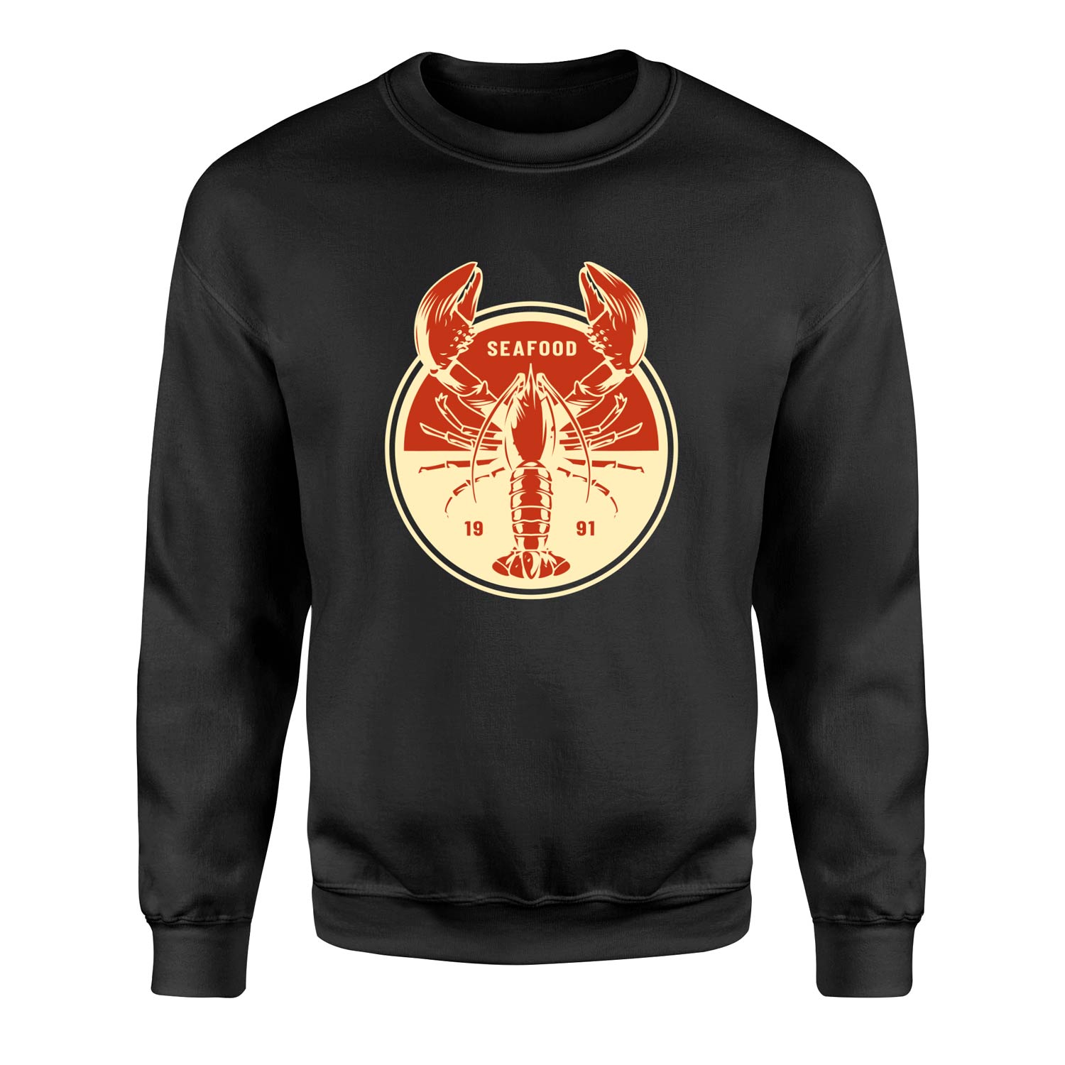 Seafood Sweatshirt M - Siyah