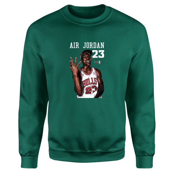 4th Time Is The Charm | Michael Jordan Sweatshirt S - Nefti Yeşili