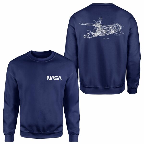 NASA Retro Mechanisms Graphic v2.0 Sweatshirt M - İndigo Mavisi