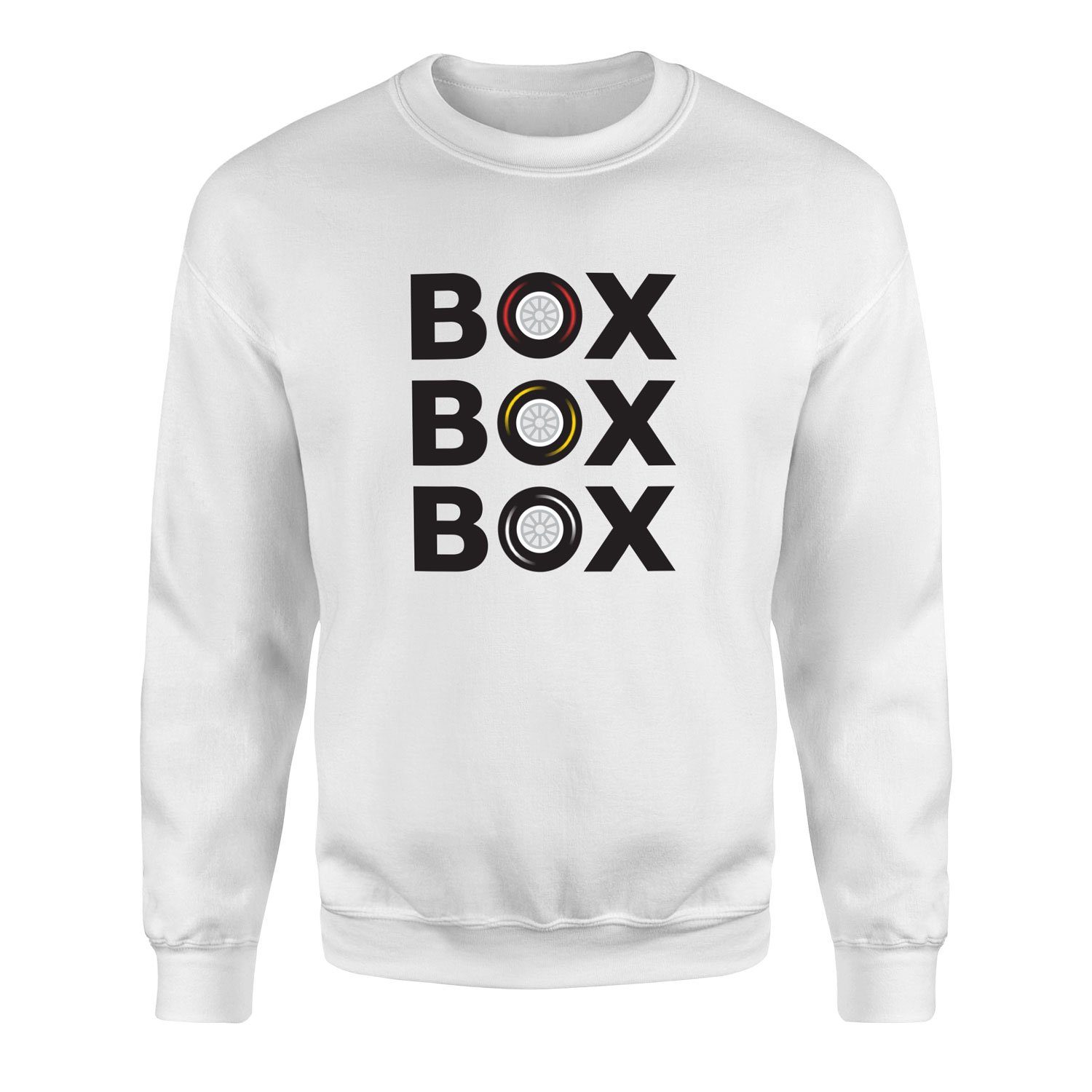 BOX BOX BOX Sweatshirt XXL - Beyaz