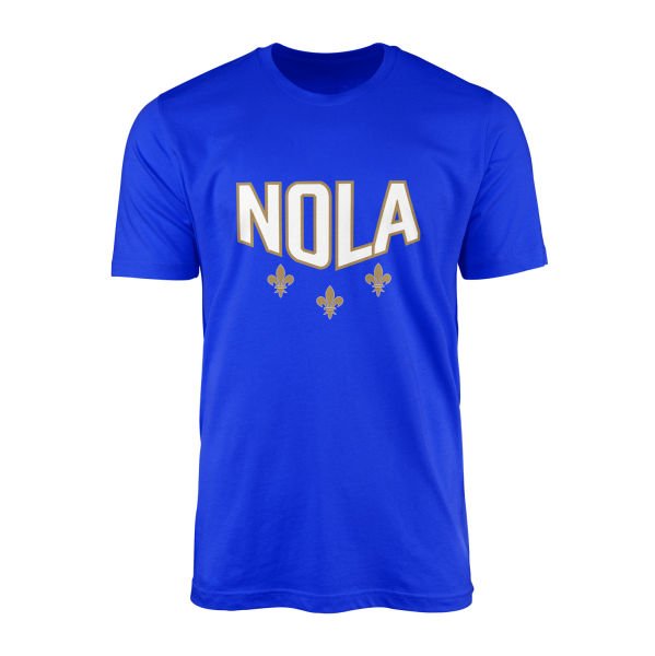 Fleur-de-lis New Orleans Tişört XL - Mavi