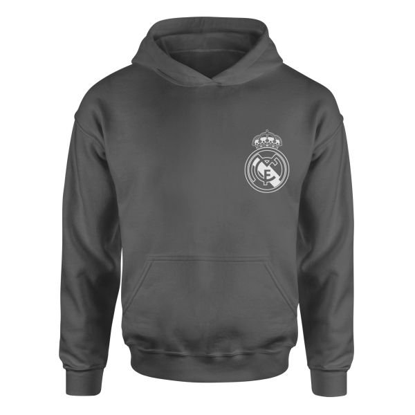 Real Madrid Badge Hoodie M - Füme