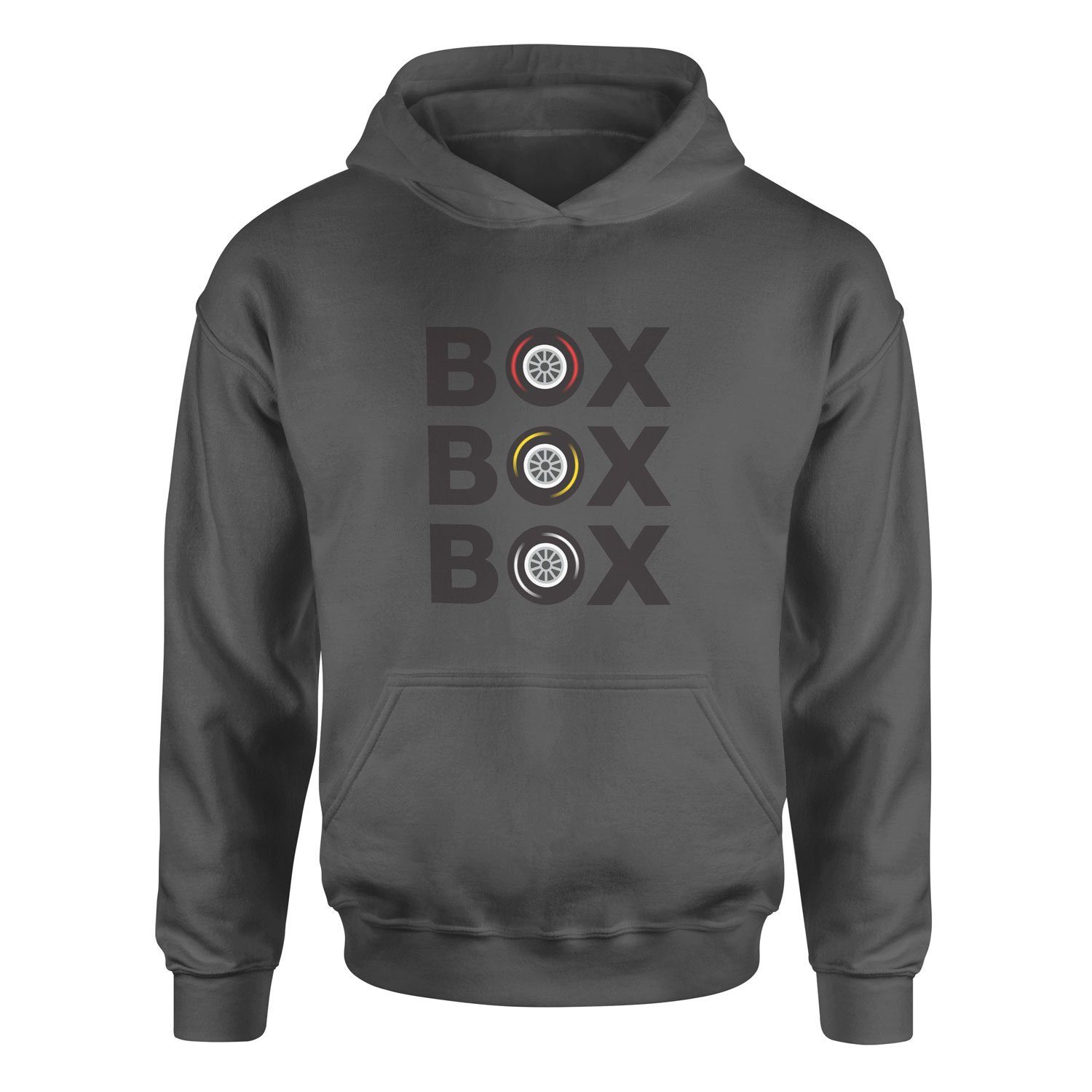 BOX BOX BOX Hoodie L - Füme