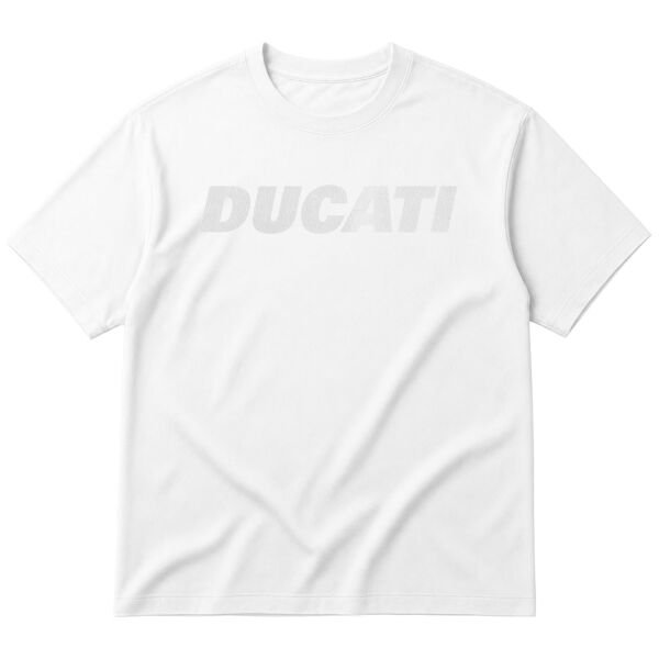 Ducati White Oversize Tişört L - Beyaz