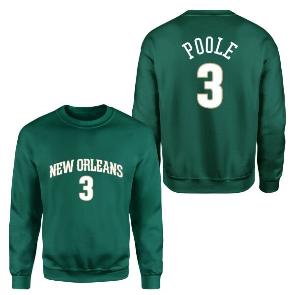 Jordan Poole New Orleans Forma Sweatshirt L - Nefti Yeşili