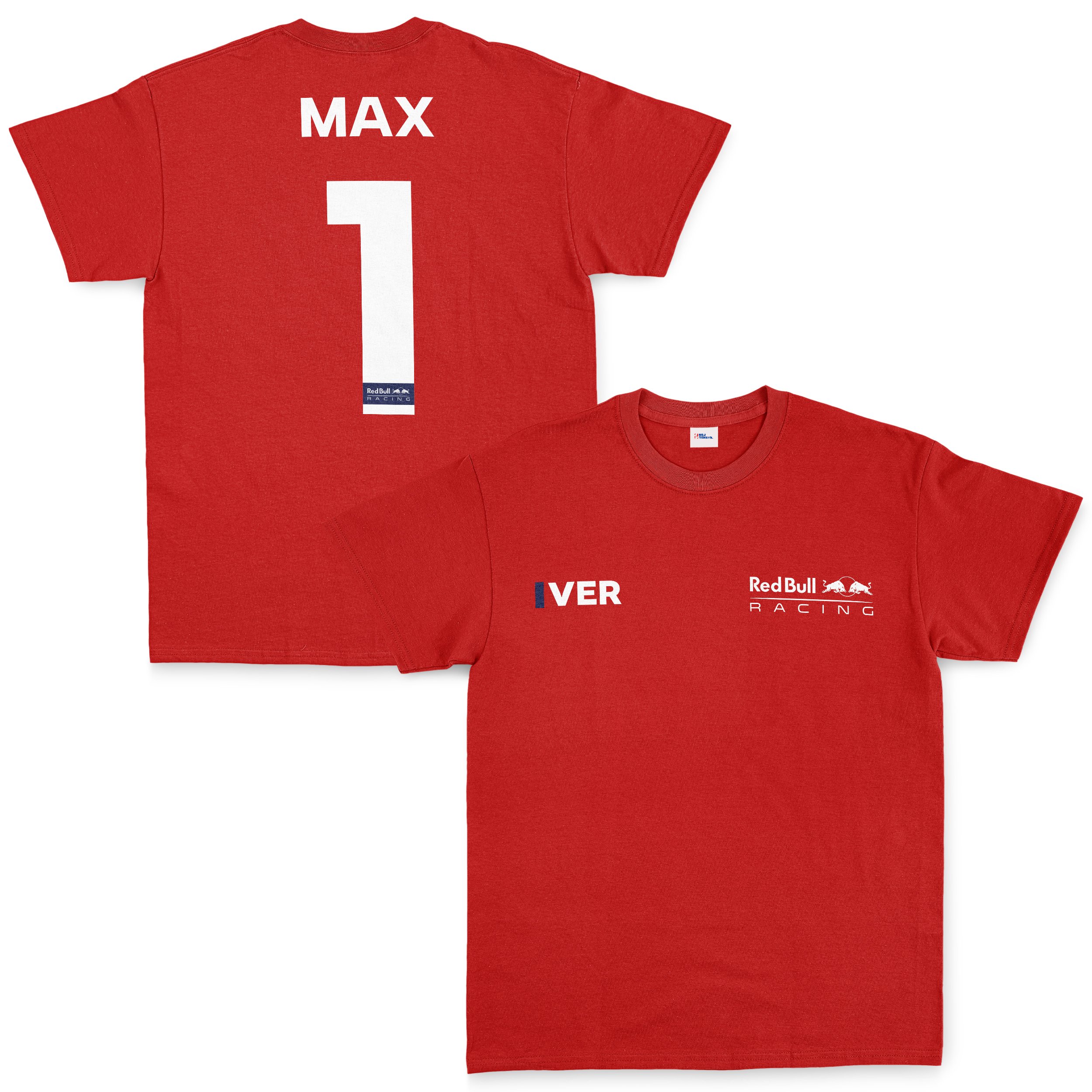 Max Verstappen Red Bull Racing White #1 Tişört M - Kırmızı