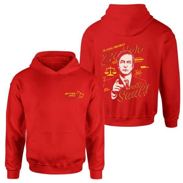 Call Saul Goodman | Better Call Saul Hoodie L - Kırmızı