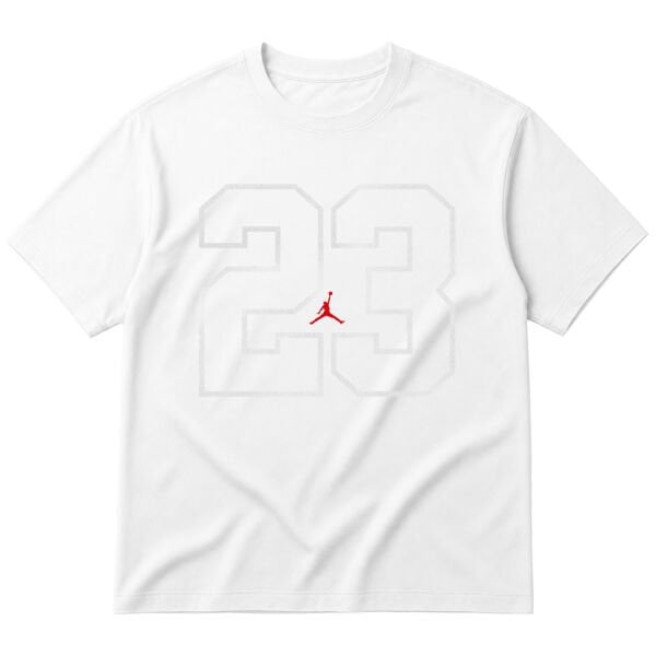 Air Jordan 23 Extract Oversize Tişört L - Beyaz