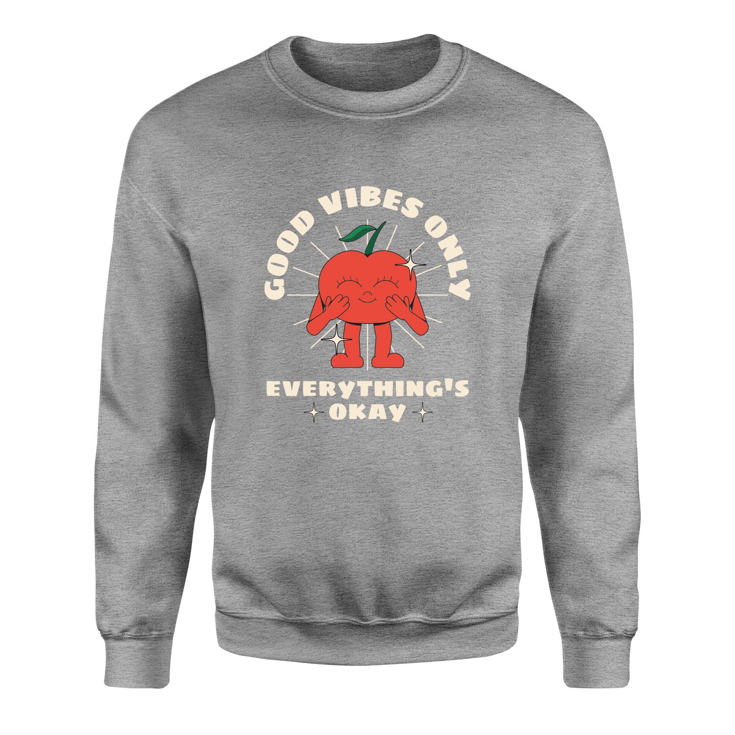 Good Vibes Only Sweatshirt L - Gri