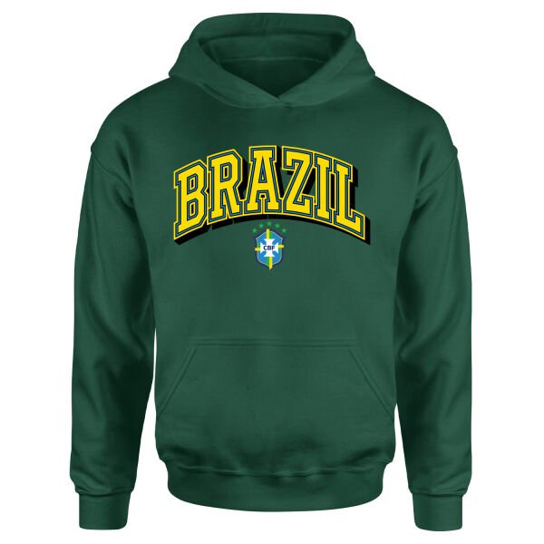 Brezilya 2026 Varsity Hoodie M - Nefti Yeşili