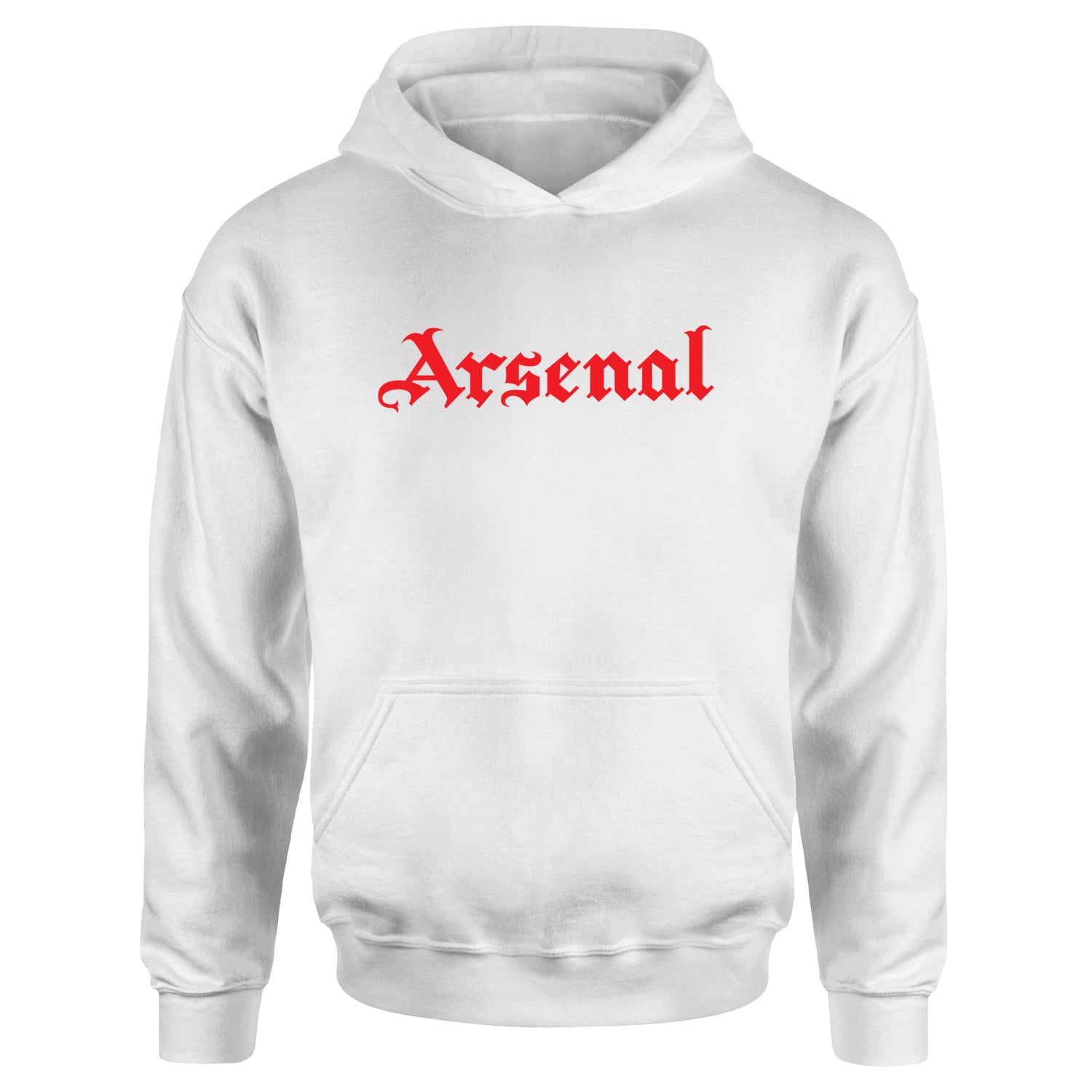 Arsenal Black Letters R Hoodie M - Beyaz