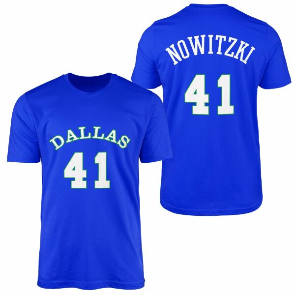 Dirk Nowitzki 41 Forma Tişört XL - Mavi