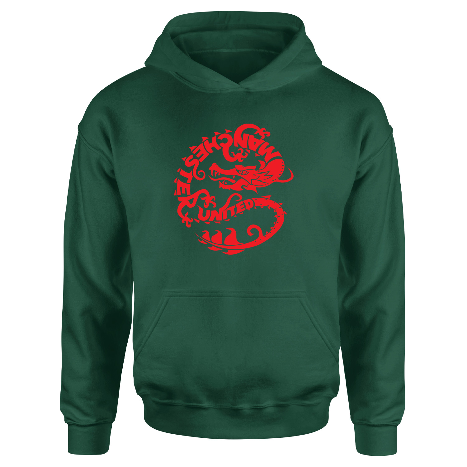 MANU Dragon Hoodie XXL - Nefti Yeşili