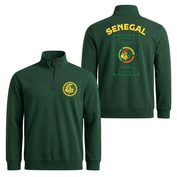 Senegal Dünya Kupası 2026 Yarım Fermuarlı Sweatshirt