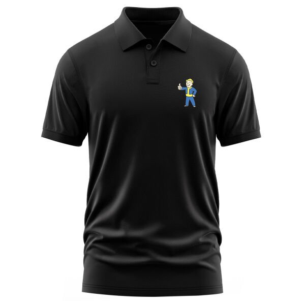 Vault Boy Polo Tişört L - Siyah