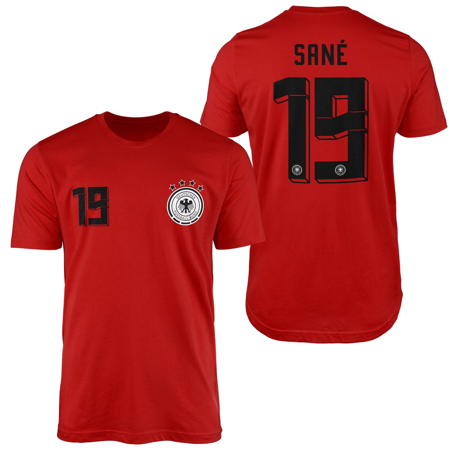 Leroy Sane | Almanya 2024 Forma Tişört L - Kırmızı