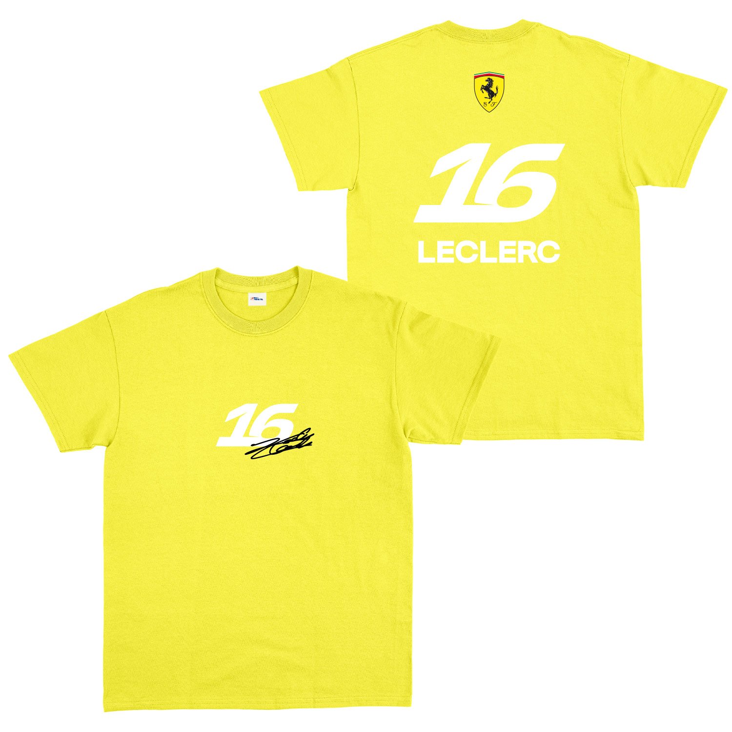 Charles Leclerc 16 Signature Tişört XXL - Sarı