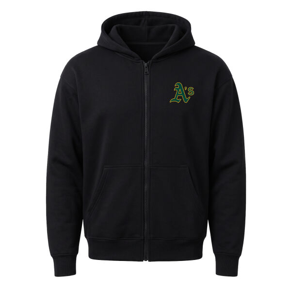 Oakland Athletics Fermuarlı Kapüşonlu Sweatshirt
