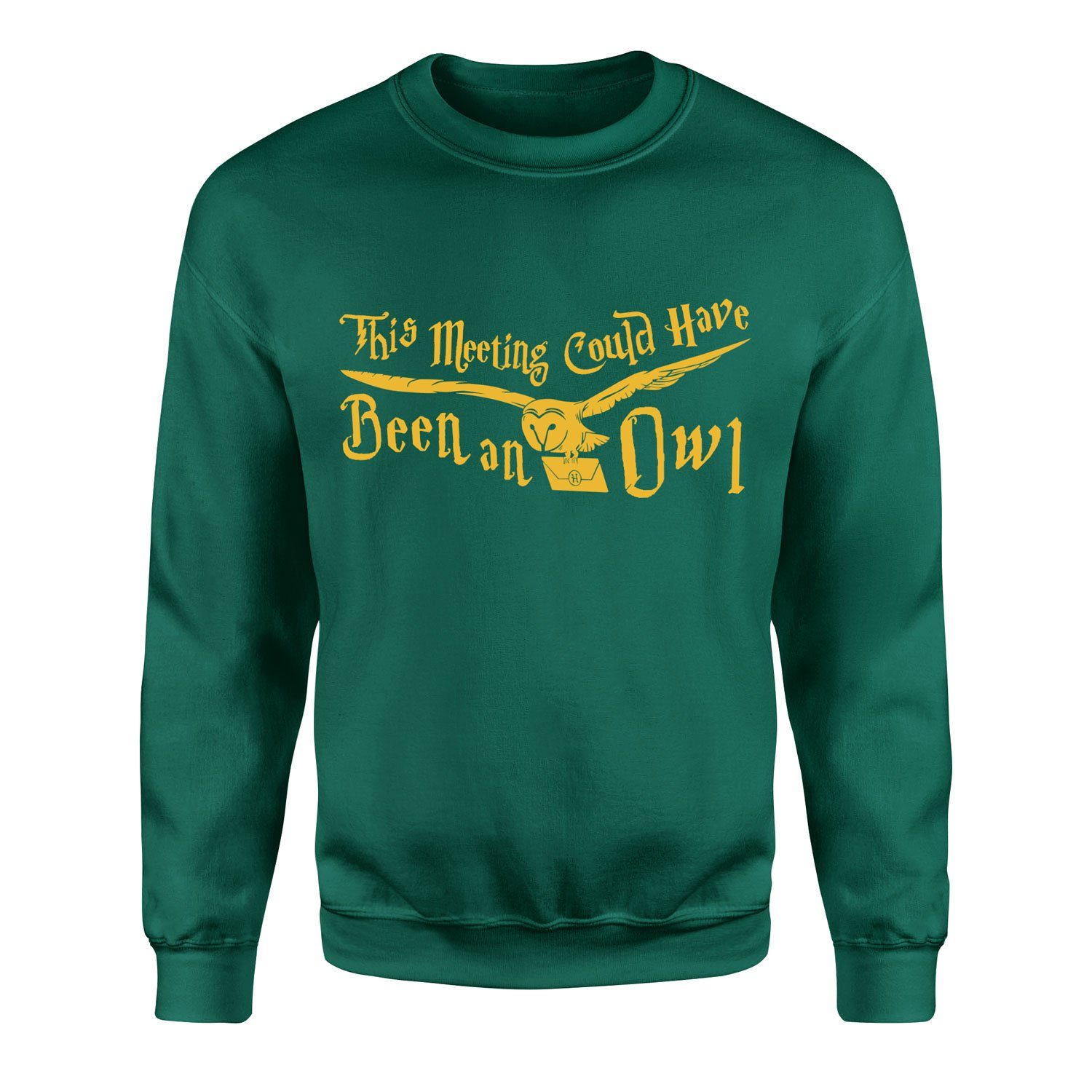 This Meeting Could Have Been An Owl Sweatshirt L - Nefti Yeşili
