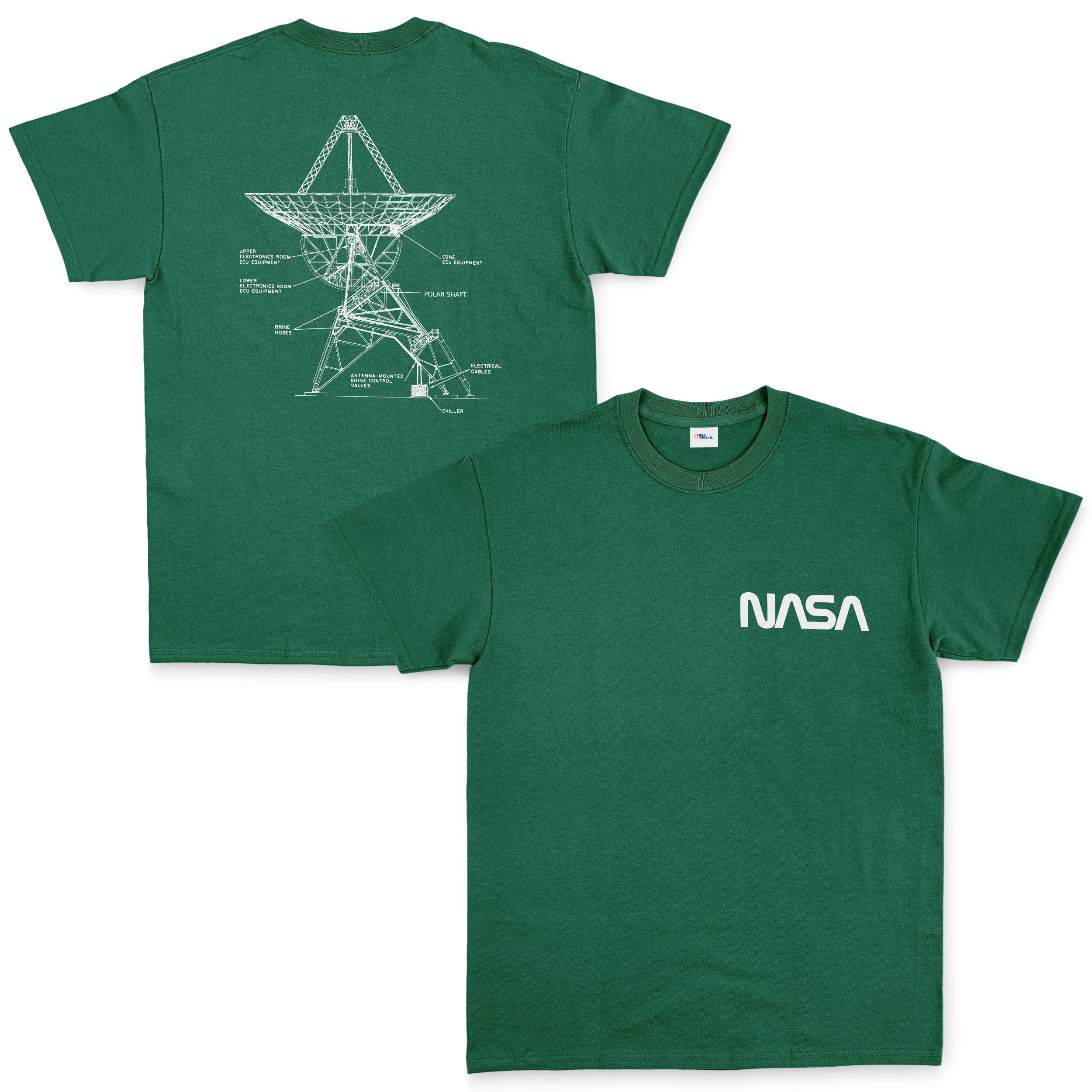 NASA Retro Mechanisms Graphic v3.0 Tişört