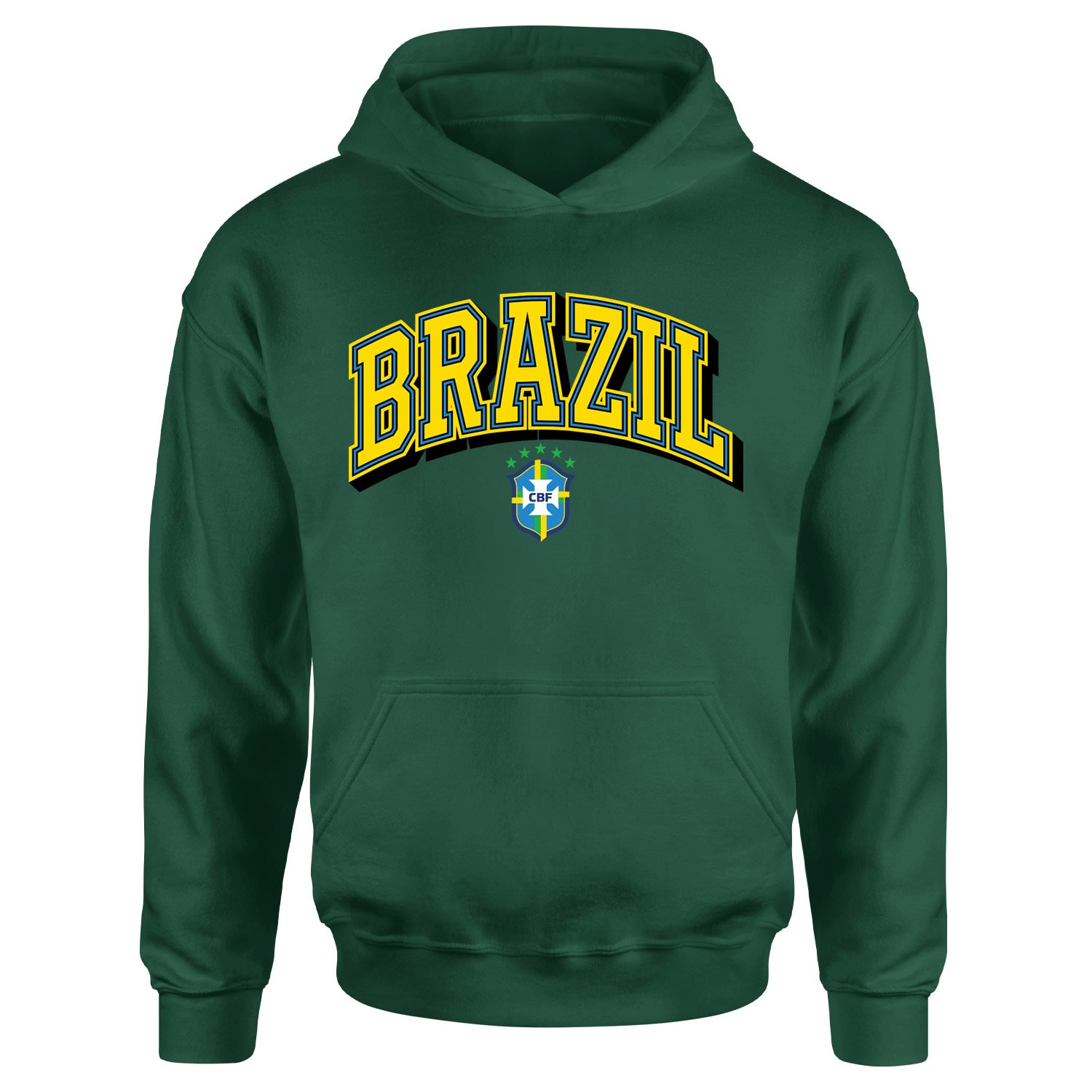Brezilya 2026 Varsity Hoodie XXL - Nefti Yeşili