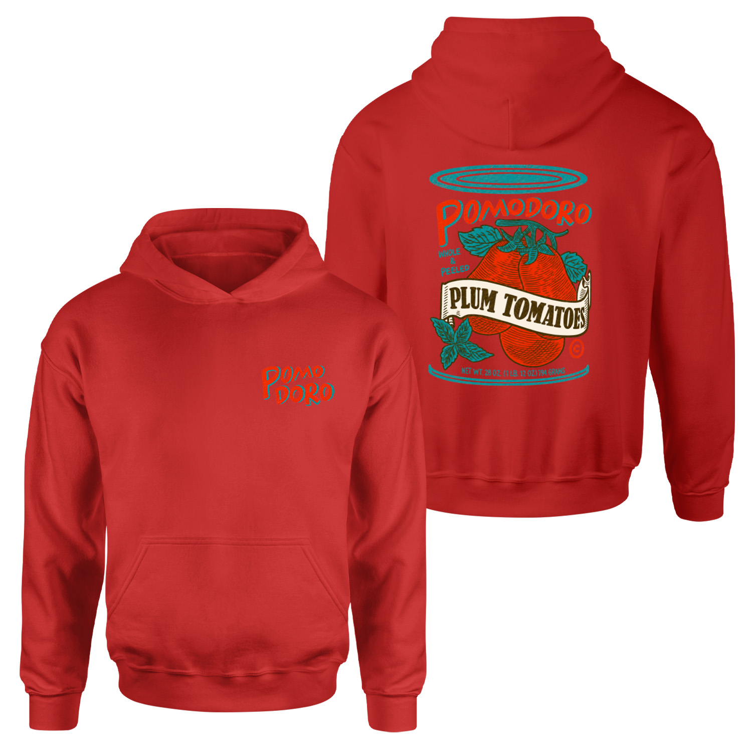 Pomodoro Whole & Peeled Hoodie M - Kırmızı