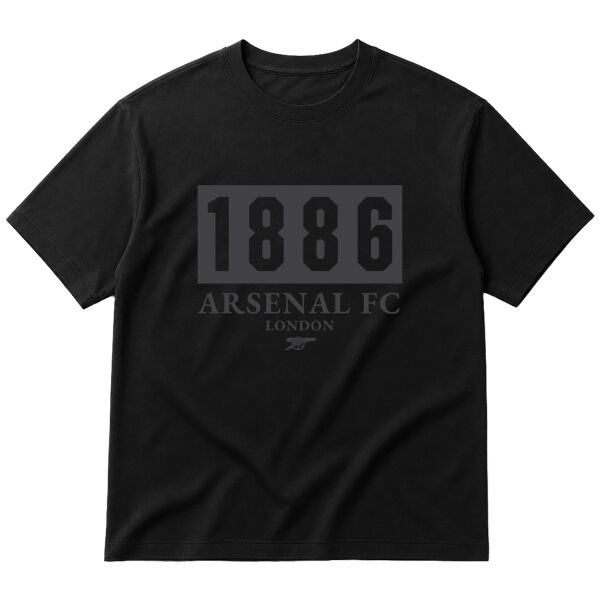 Arsenal Football Club 1886 Oversize Tişört L - Siyah