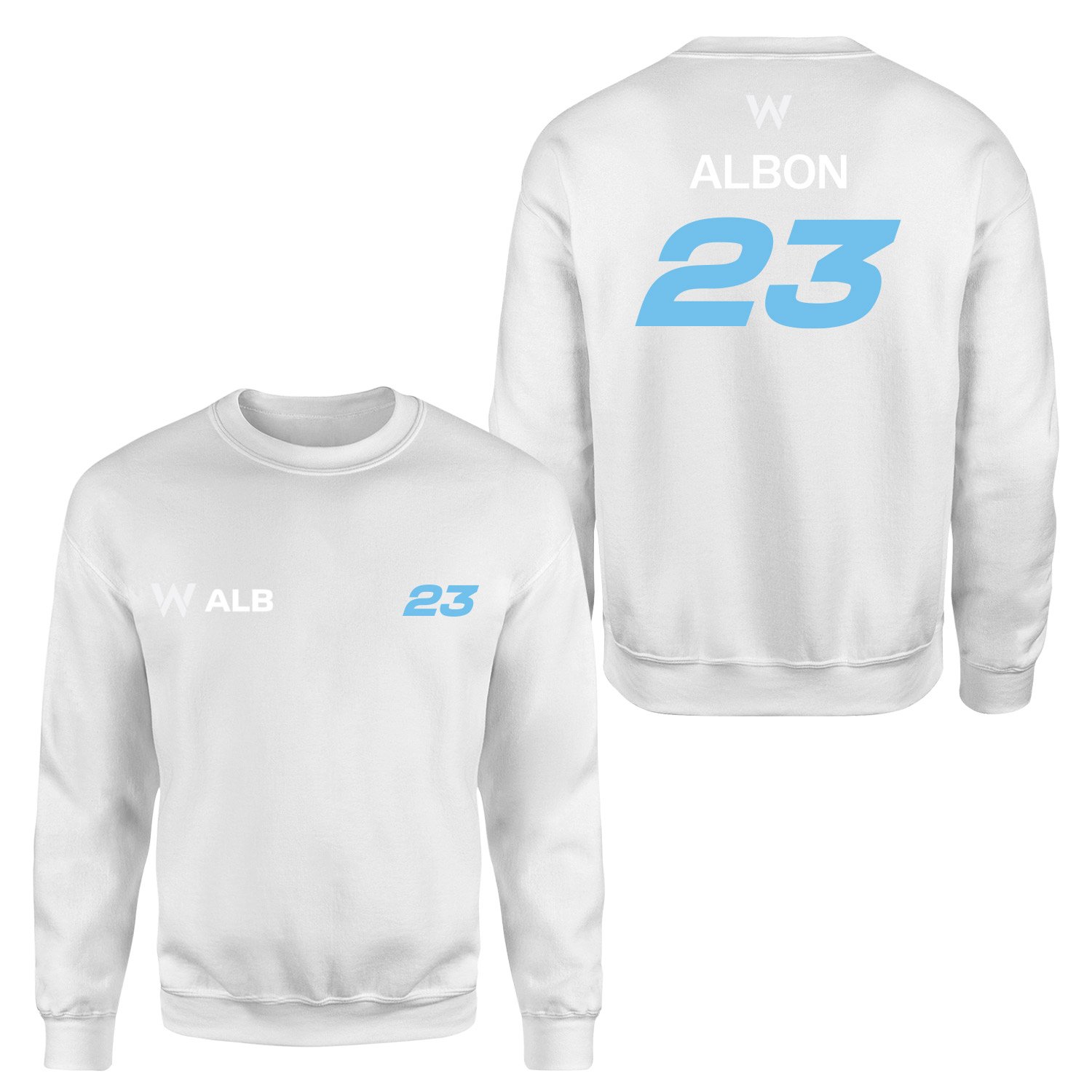 Alexander Albon 23 Driver Basic Sweatshirt M - Beyaz