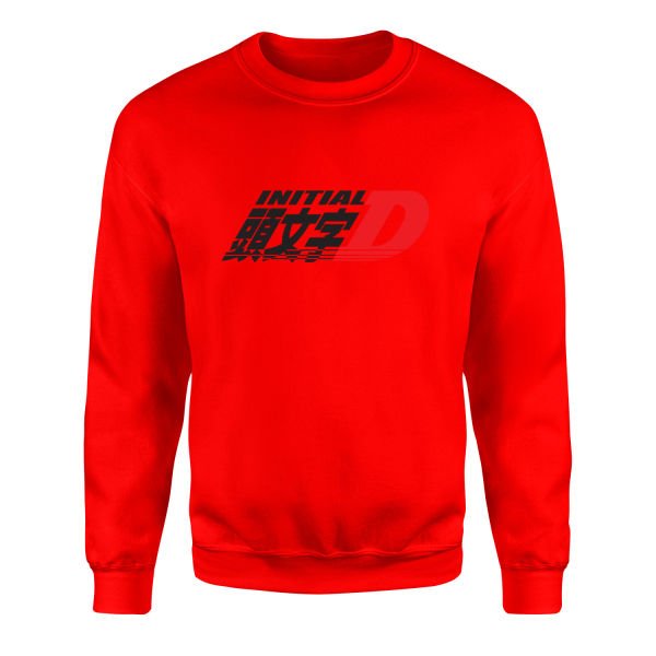 Initial D Sweatshirt L - Kırmızı