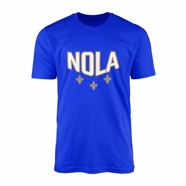 Fleur-de-lis New Orleans Tişört S - Mavi