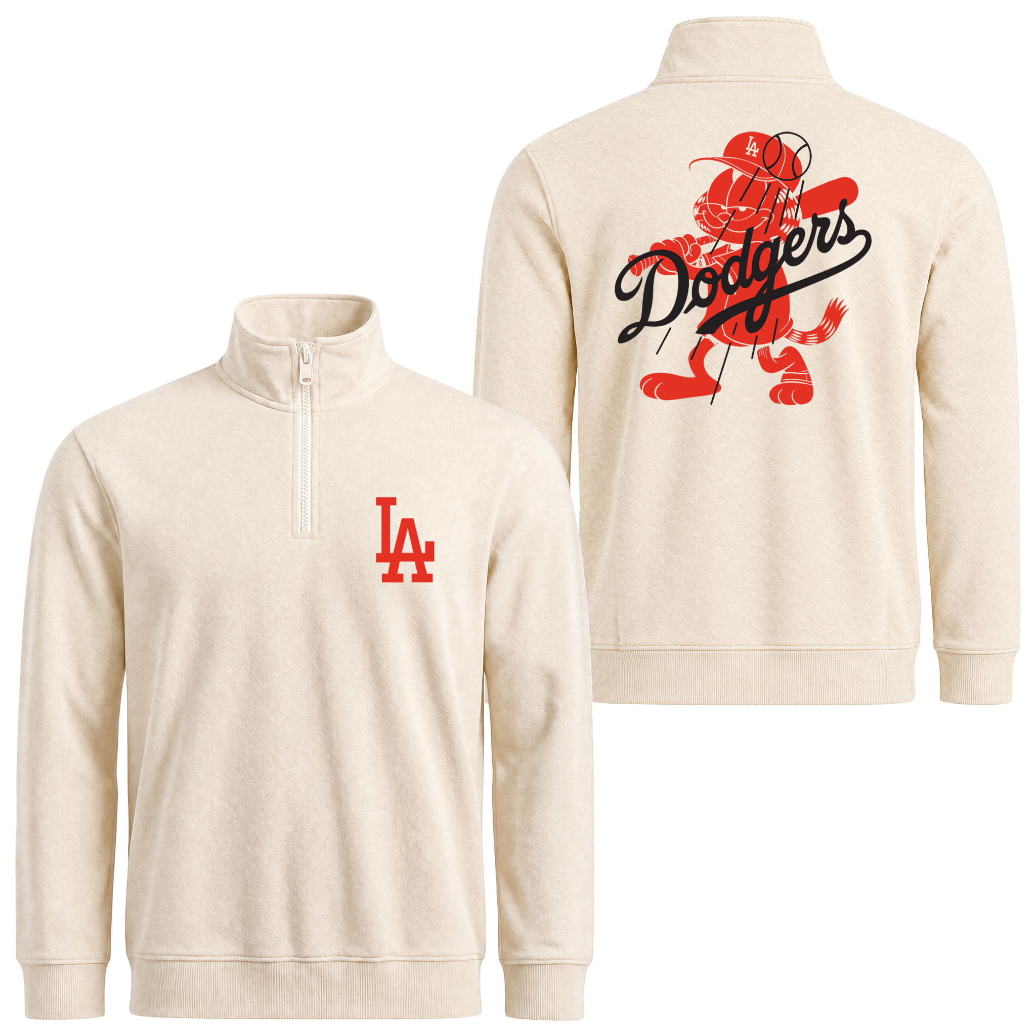 LA Dodgers x GRFLD Yarım Fermuarlı Sweatshirt