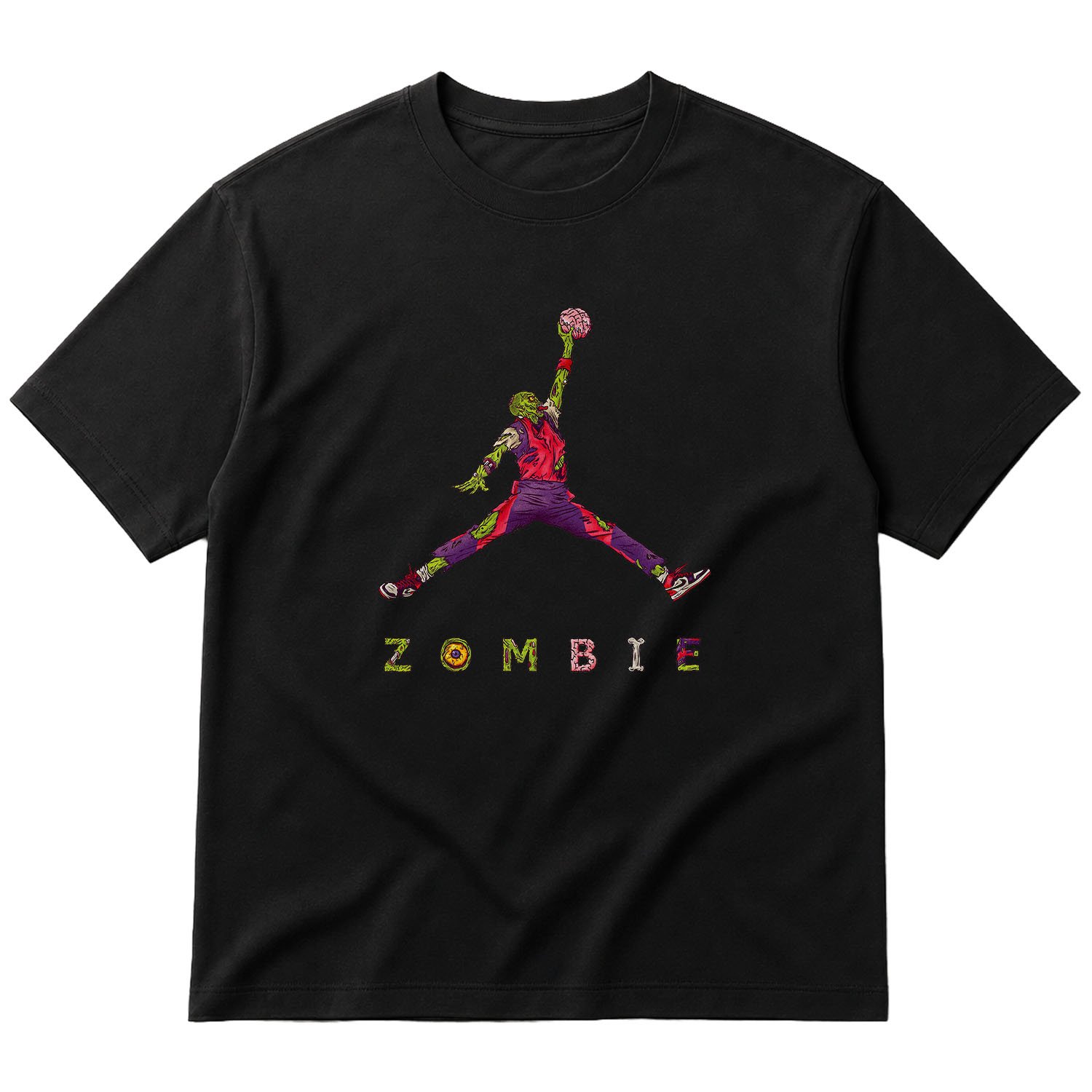 Air Jordan Zombie Oversize Tişört M - Siyah